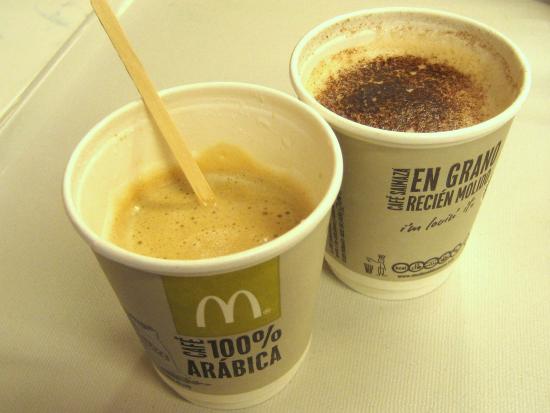Tasty espresso at a McDonalds in Europe - what a surprise! Photo by Tui Cameron