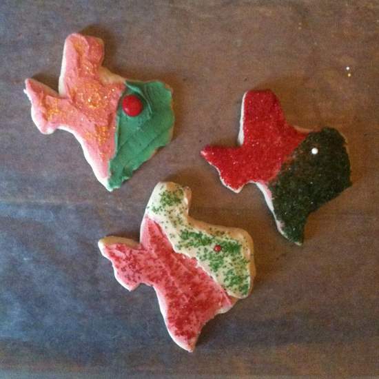 Texas shaped cookies (photo by Tui Snider)
