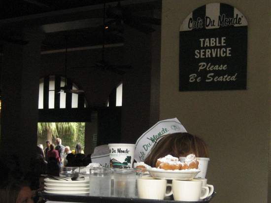 Tray of coffee and beignets at Cafe du Monde. (photo by Tui Snider)