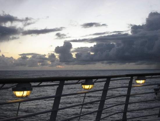 Transatlantic cruise sunset. (photo by Tui Snider)