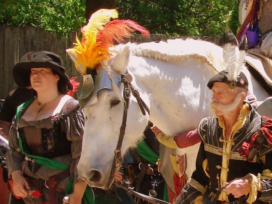 Even the horses dress up at the Scarborough Renaissance Festival (photo by Tui Snider)