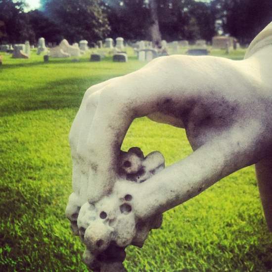 Statue in the Athens, TX cemetery (photo by Tui Snider)