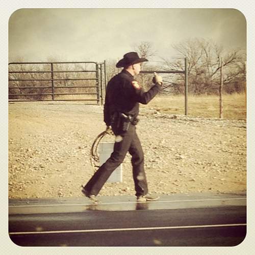 Texas cowboy with a lasso (photo by Tui Snider)