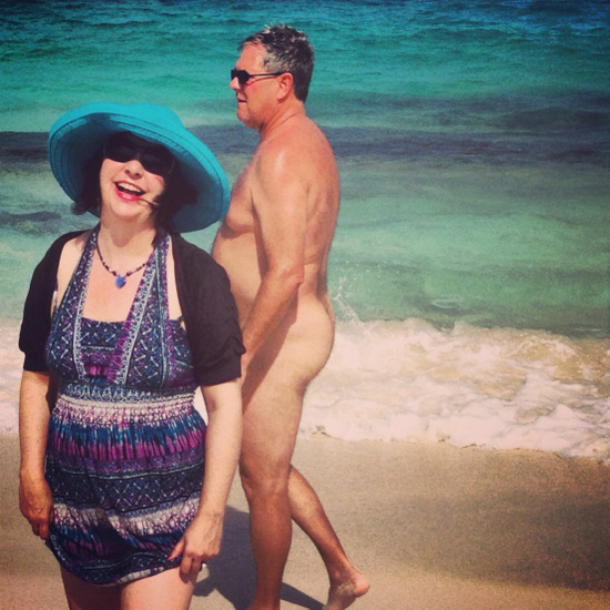 I got photo-bombed by a nude dude! (photo by Tui Snider)