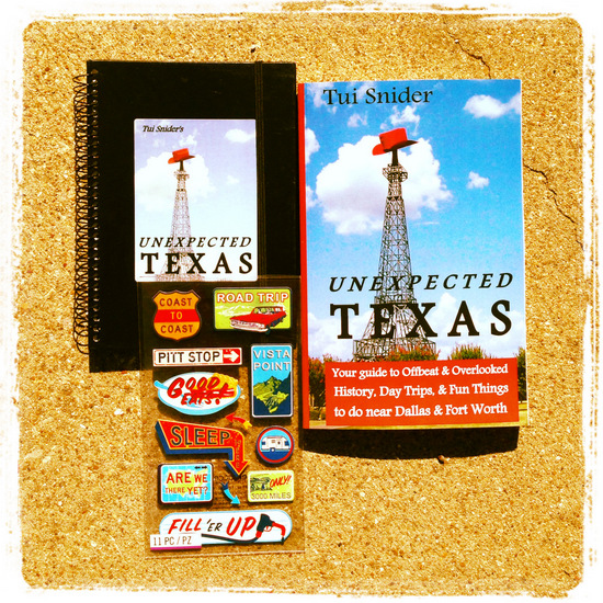 #UnexTex Unexpected Texas book release prizes (photo by Tui Snider)