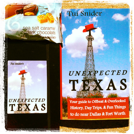 #UnexTex Unexpected Texas book blog tour prizes (photo by Tui Snider)