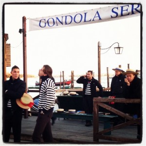 Gondoliers in Venice, Italy (photo by Tui Snider)