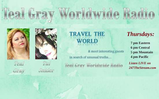 Teal Gray Worldwide Radio