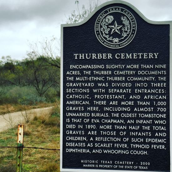 Thurber Cemetery sign (photo by Tui Snider)