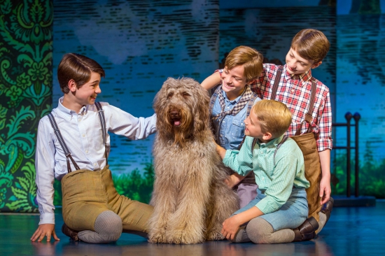 Boys and Porthos, the dog, in Finding Neverland Credit Jeremy Daniel