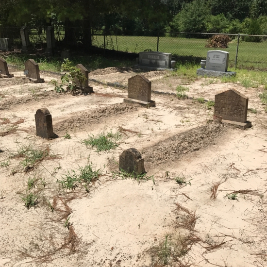 (c) Tui Snider - Denson Cemetery is one of the few remaining scraped graveyards in Texas.