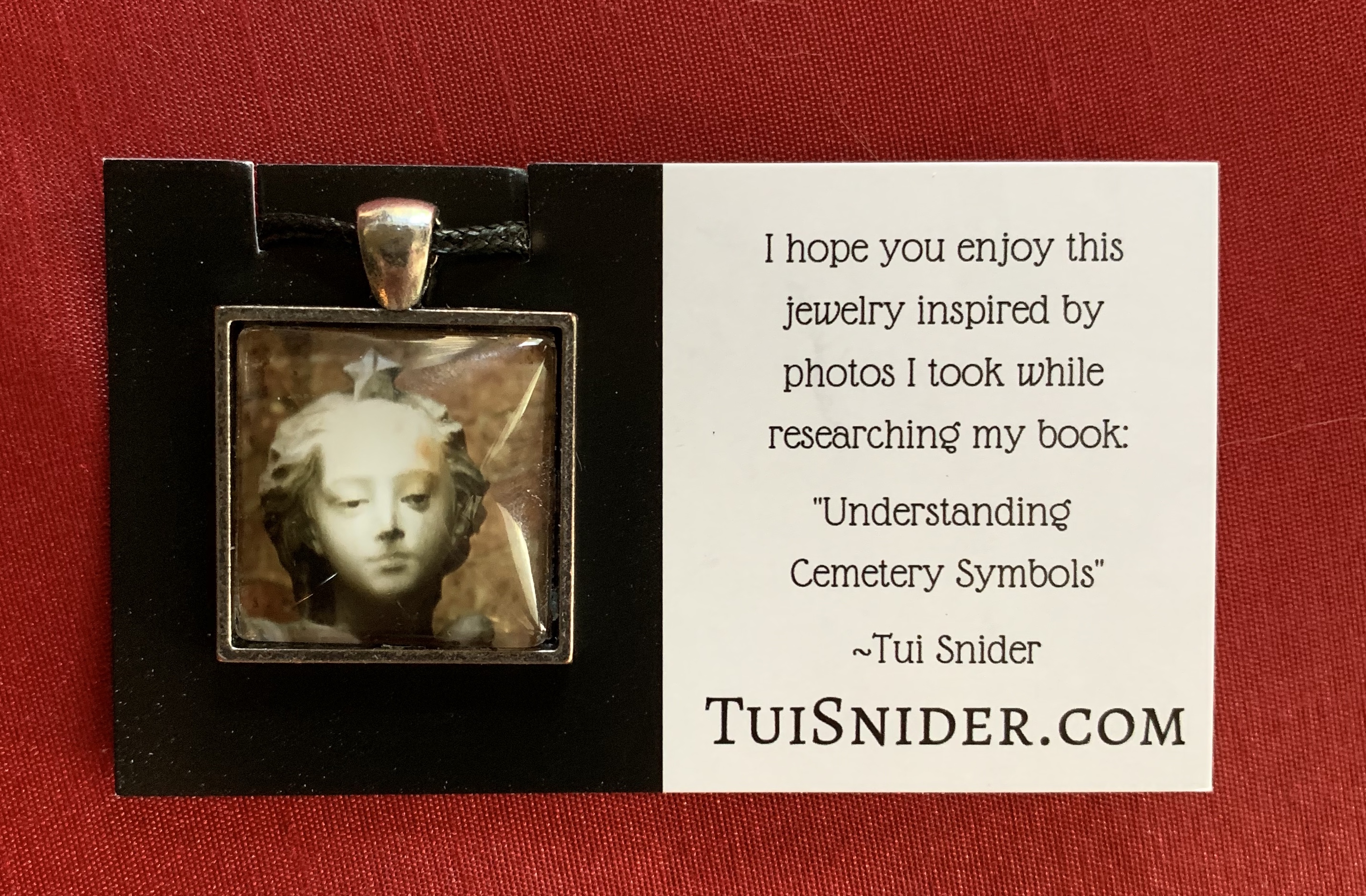 Here's an example of how the actual glass cabochon pendant necklaces look! (c) Tui Snider