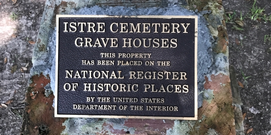 The unique grave houses in Louisiana's Istre Cemetery are on the National Regist of Historic Places. Photo (c) Tui Snider