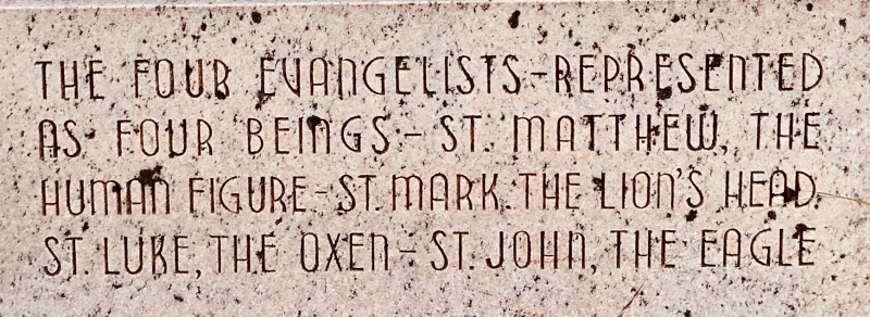 Grave with symbols for the Four Evangelists. photo (c) Tui Snider